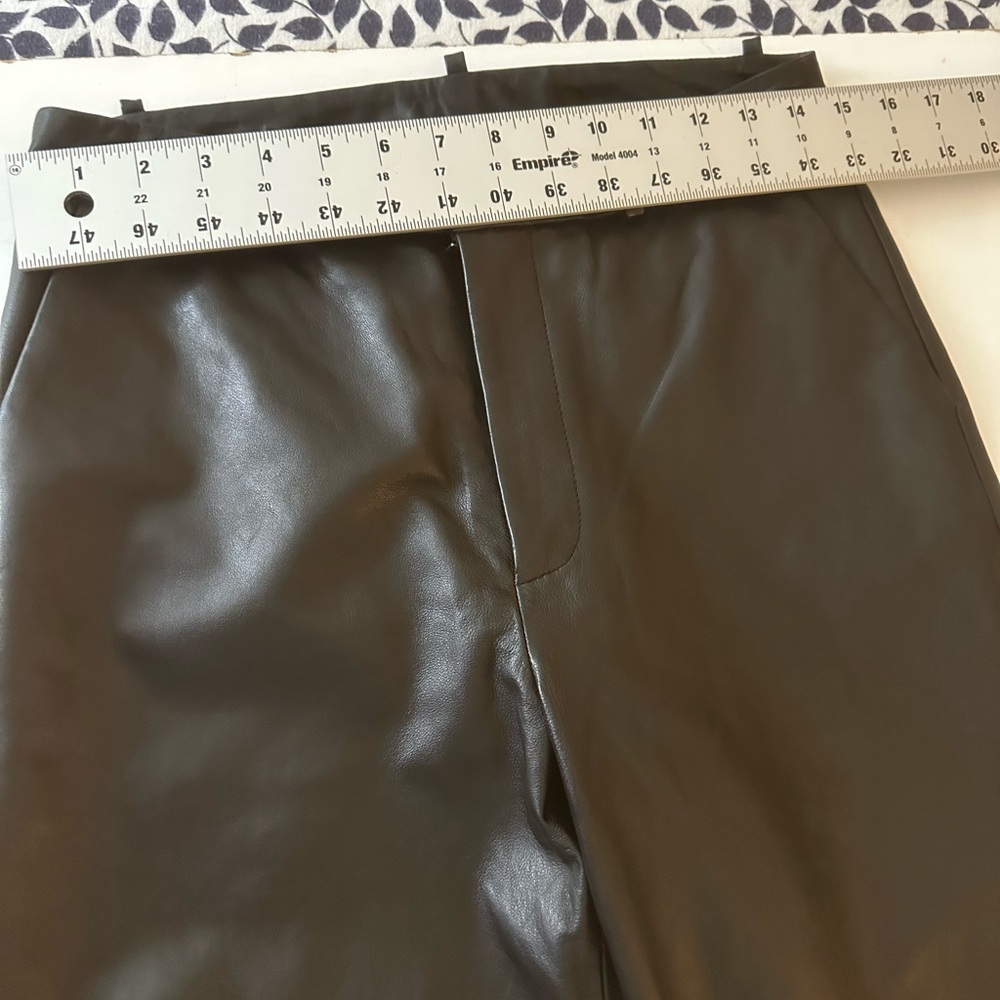 Bod & Christensen Black 100% Leather Samantha Wide Leg Chic Pants NWT Size 8 - Picture 12 of 14